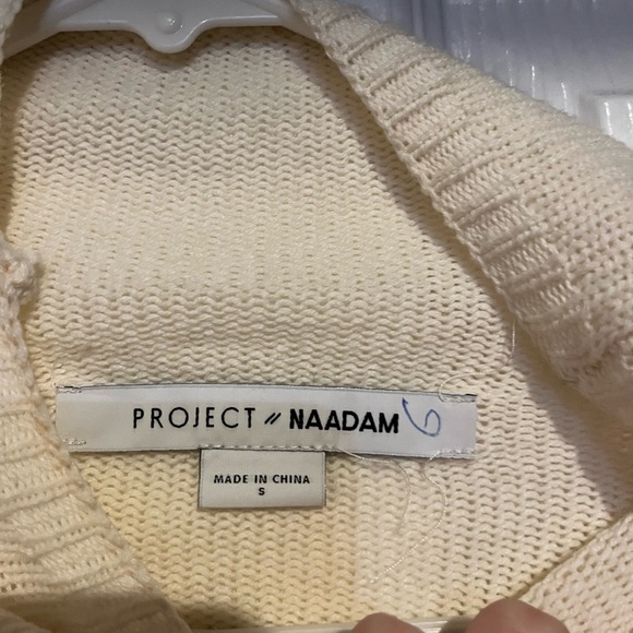 Naadam / Mock Neck Ruffle Cable Knit Sweater S - Picture 5 of 6